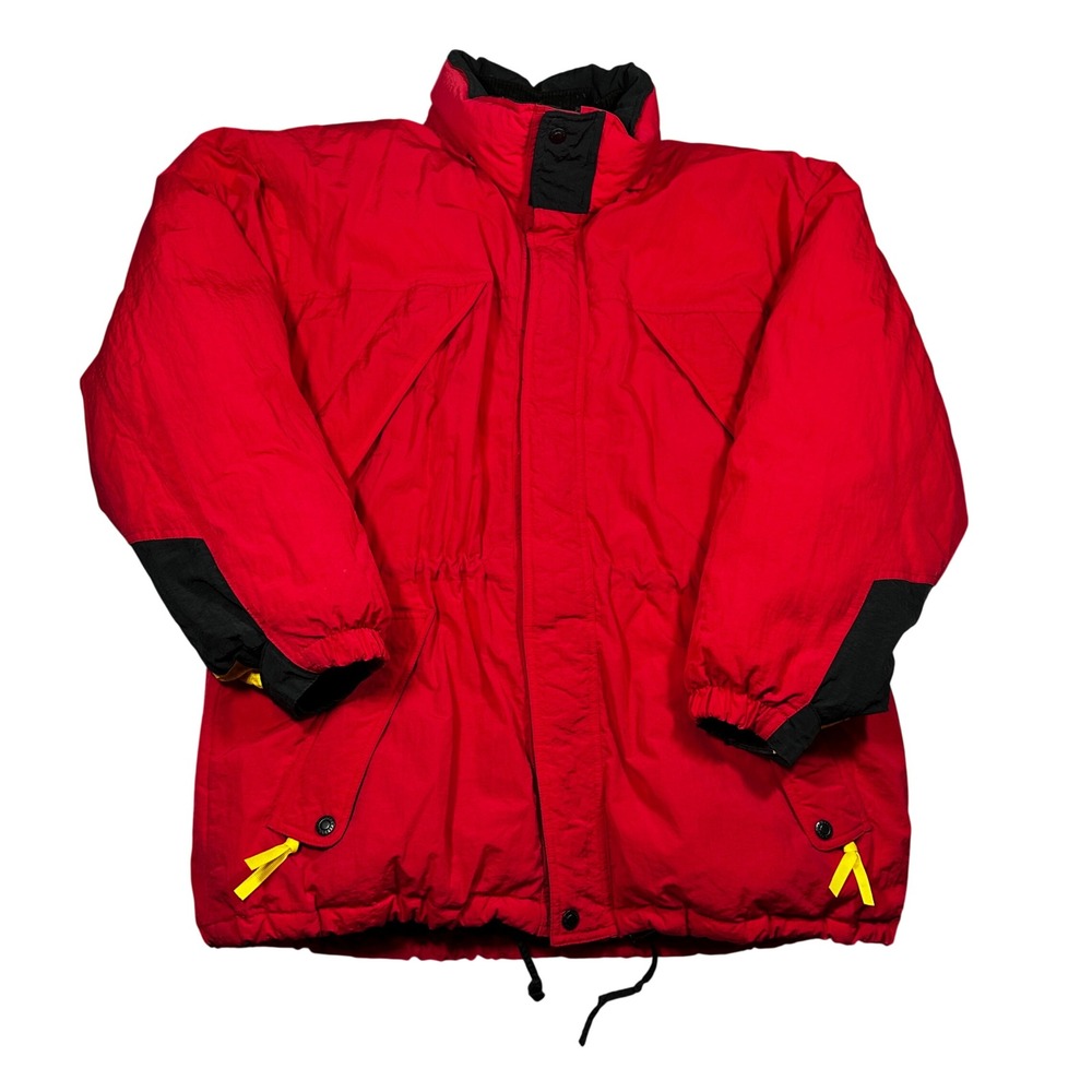 Marlboro Country Store Vintage Red Down Puffer Jacket Men L MCS 75157 Parka